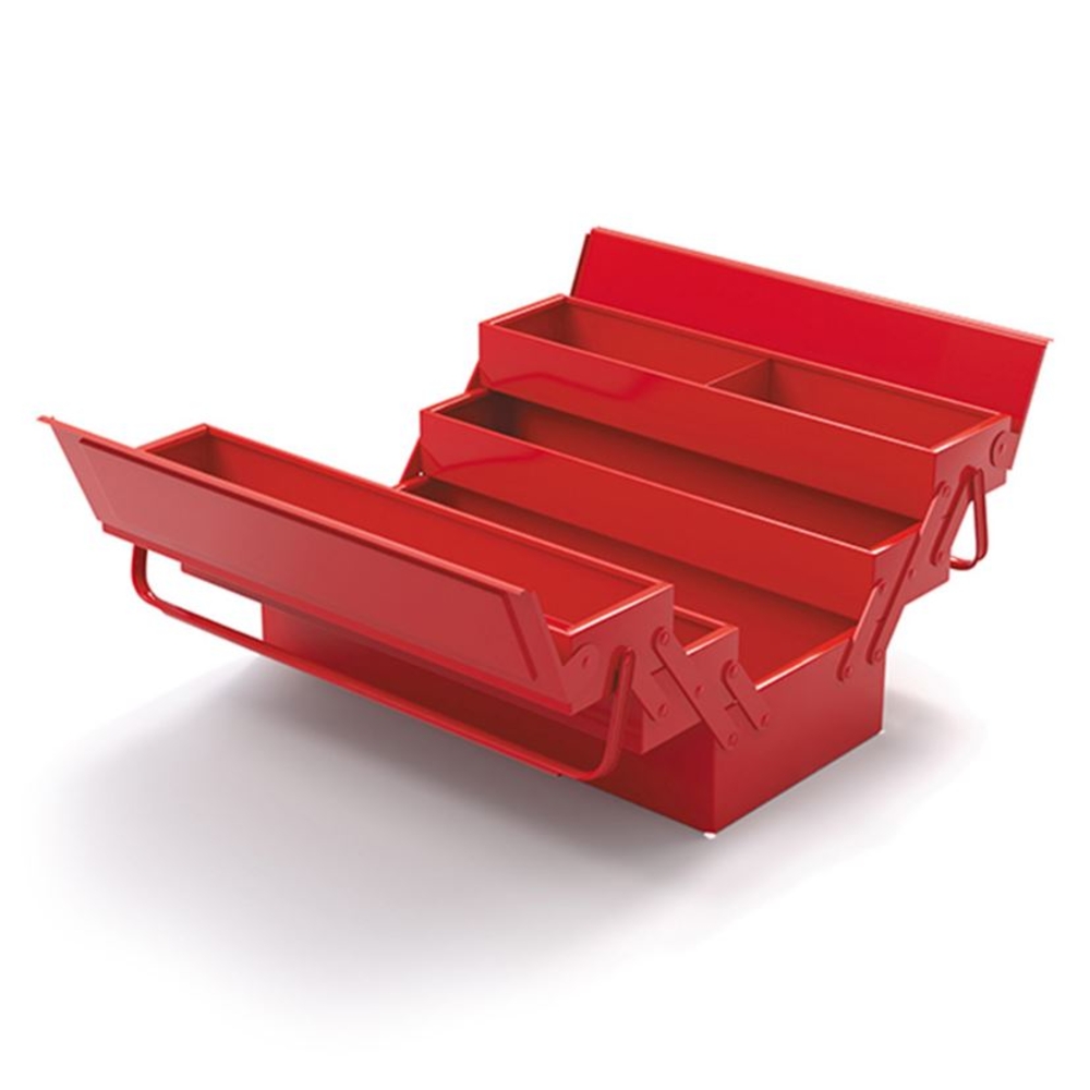 BOITE À OUTILS 5 COMPARTIMENTS 16L ROUGE -  SORI - DIM 430 x 200 x 200MM - 782200