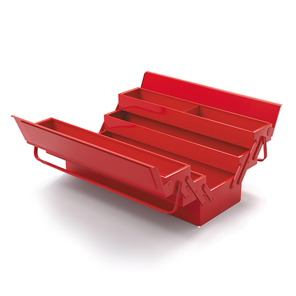 BOÎTE À OUTILS 5 COMPARTIMENTS 19L ROUGE - SORI - DIM 530 x 200 x 200MM- 782408