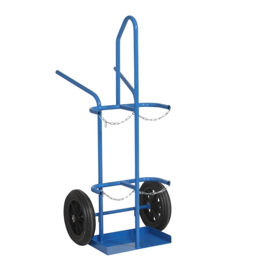 Chariot pour 2 bouteilles B50 roue diamètre 400 - avec anneau de levage SORI - CAB50C