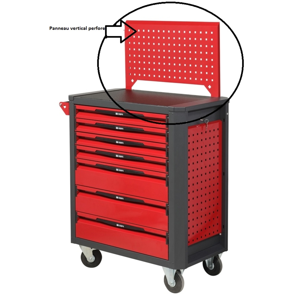 Panneau vertical perforé pour Servante d'atelier SORI PROServ'Plus 12000 -PPV12000