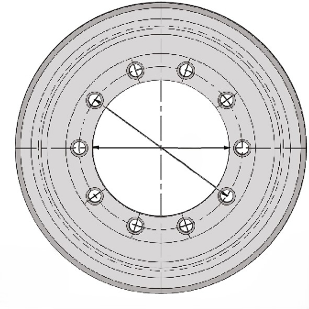 Jante basse creuse 24.00x22.5 10/0 281x335 a3 15.7 9006 ci 2h - R000526