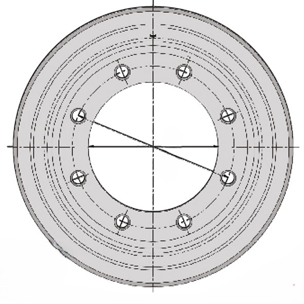 Jante 10.00W38 8P51 152.4x203.2MM B16.7 4/6+8 GALVA 40km/h - SONAMIA - R000661