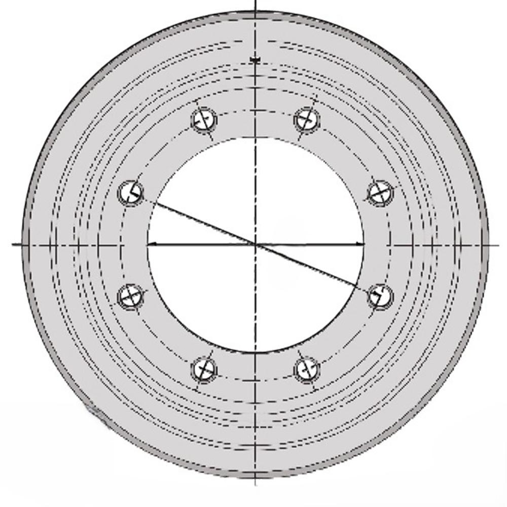Jante basse creuse 13.00x20 8/0 221x275 a2 15.7 -/- 9006p2 pv ci - R000675