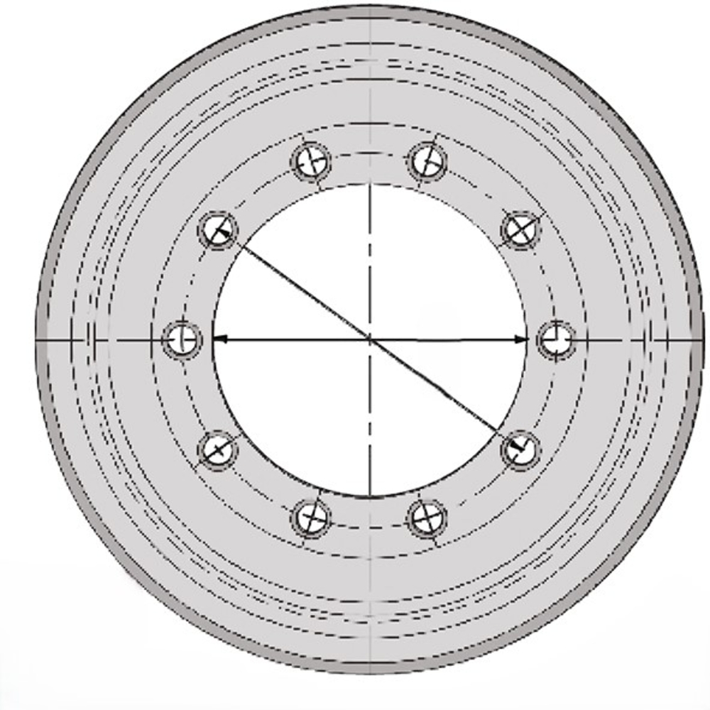 Jante basse creuse 23.00tw34 10/0 281x335 a3 15.7 -/- 9006p2 ci pv - R000677