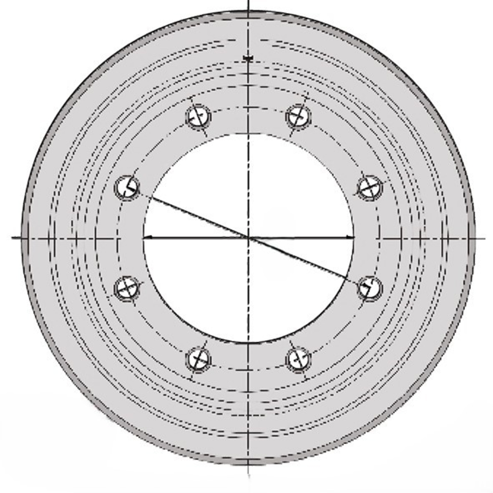 Jante basse creuse 20.00x26.5 8/0 221x275 a2 9006p2 ci - R000757