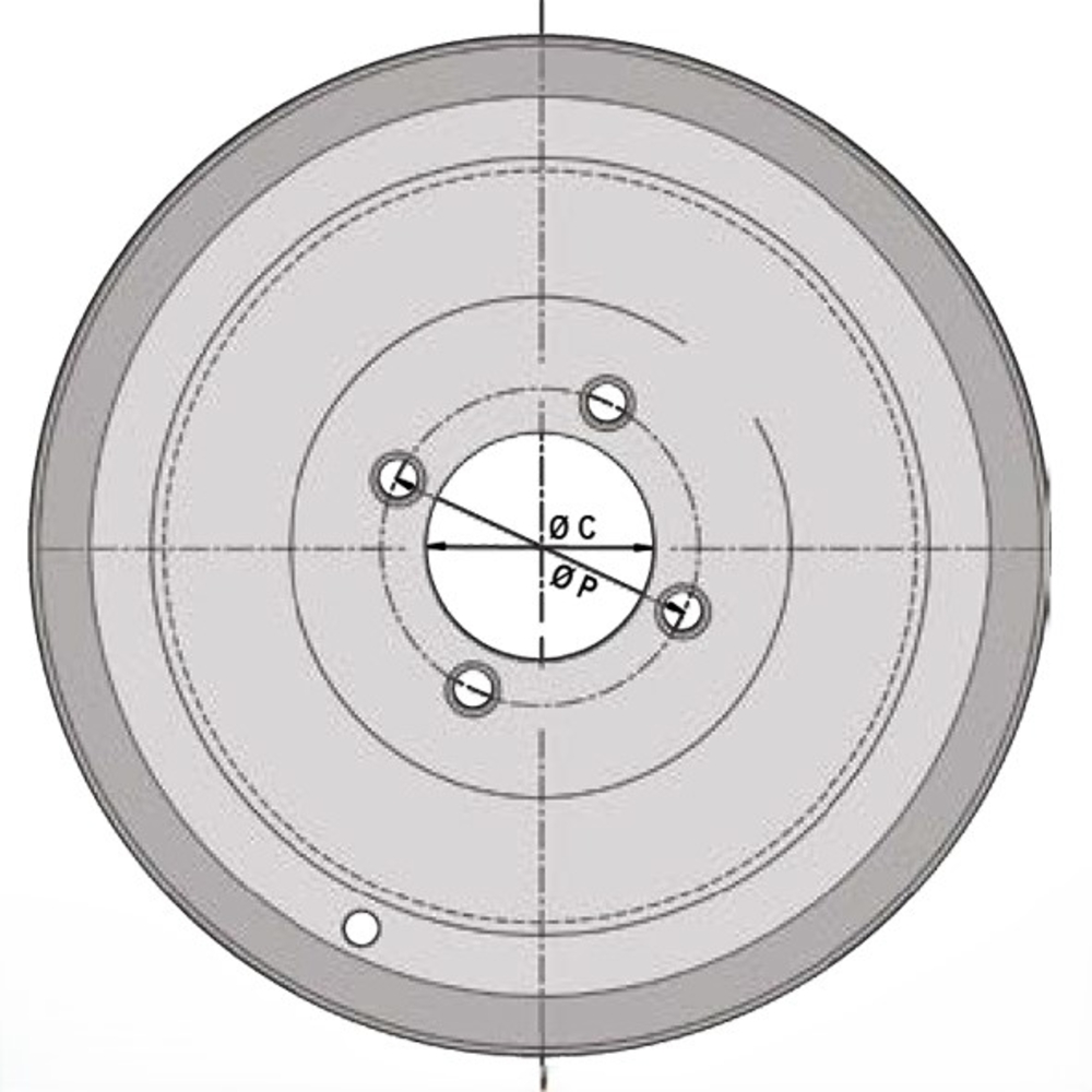 Jante basse creuse 3.50x10 4p23.5 85x130 rem rte140 km/h div - S000035