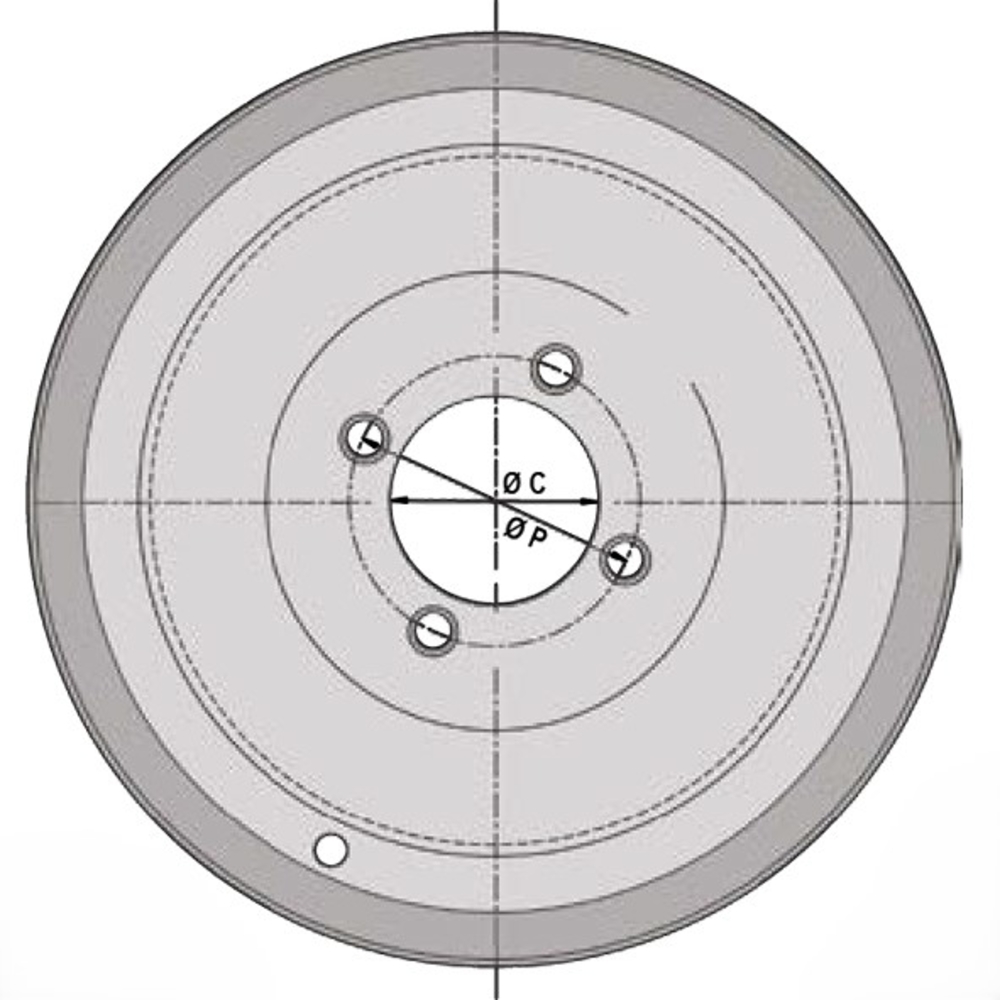 Jante basse creuse 4.25x10 4p20 85x110 tm 25 - 40 km/h div - S008251