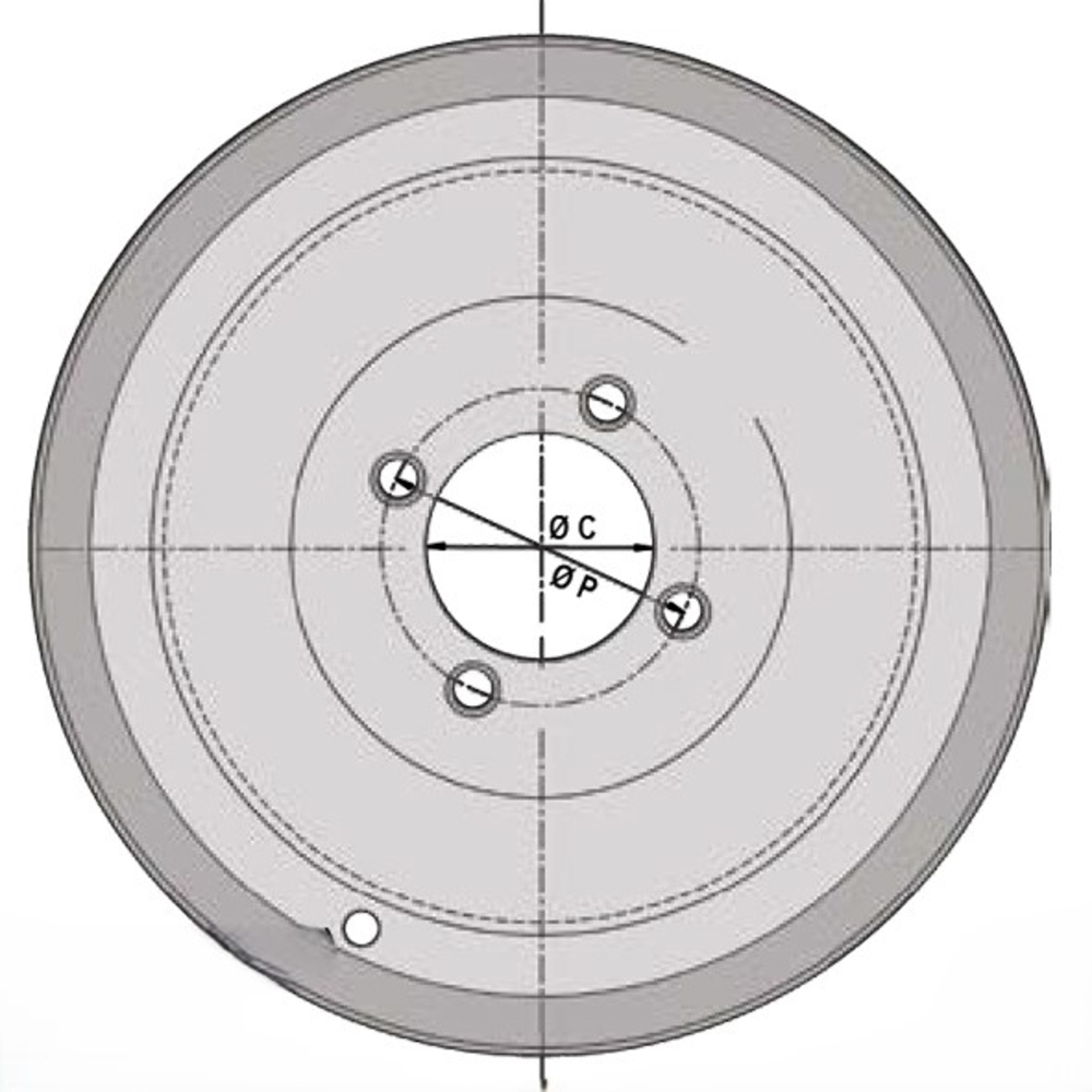 Jante basse creuse 5.00j14 4p24 57x100 rem rte140 km/h div - S009234