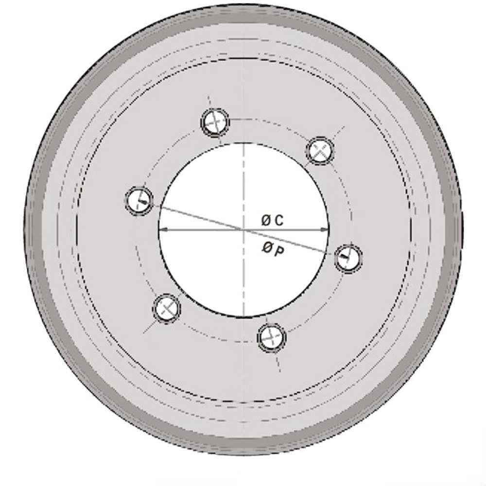 Jante basse creuse 16.00x20 6/0 161x205 25 - 40 km/h div - S009963
