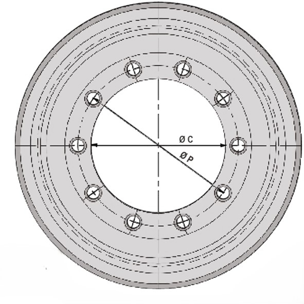 Jante basse creuse 18.00w38 10n50 281x335 b3 diam.15.7 6/14 9006p2 pv ci - S012826