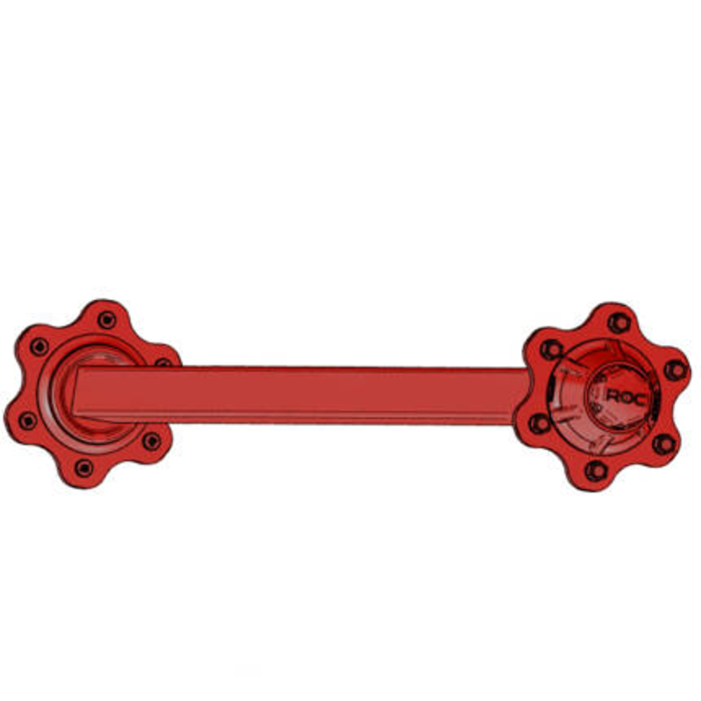 Essieu sans freins carré de 60mm 6 goujons et voie de 1800mm type X renforcé - S017199