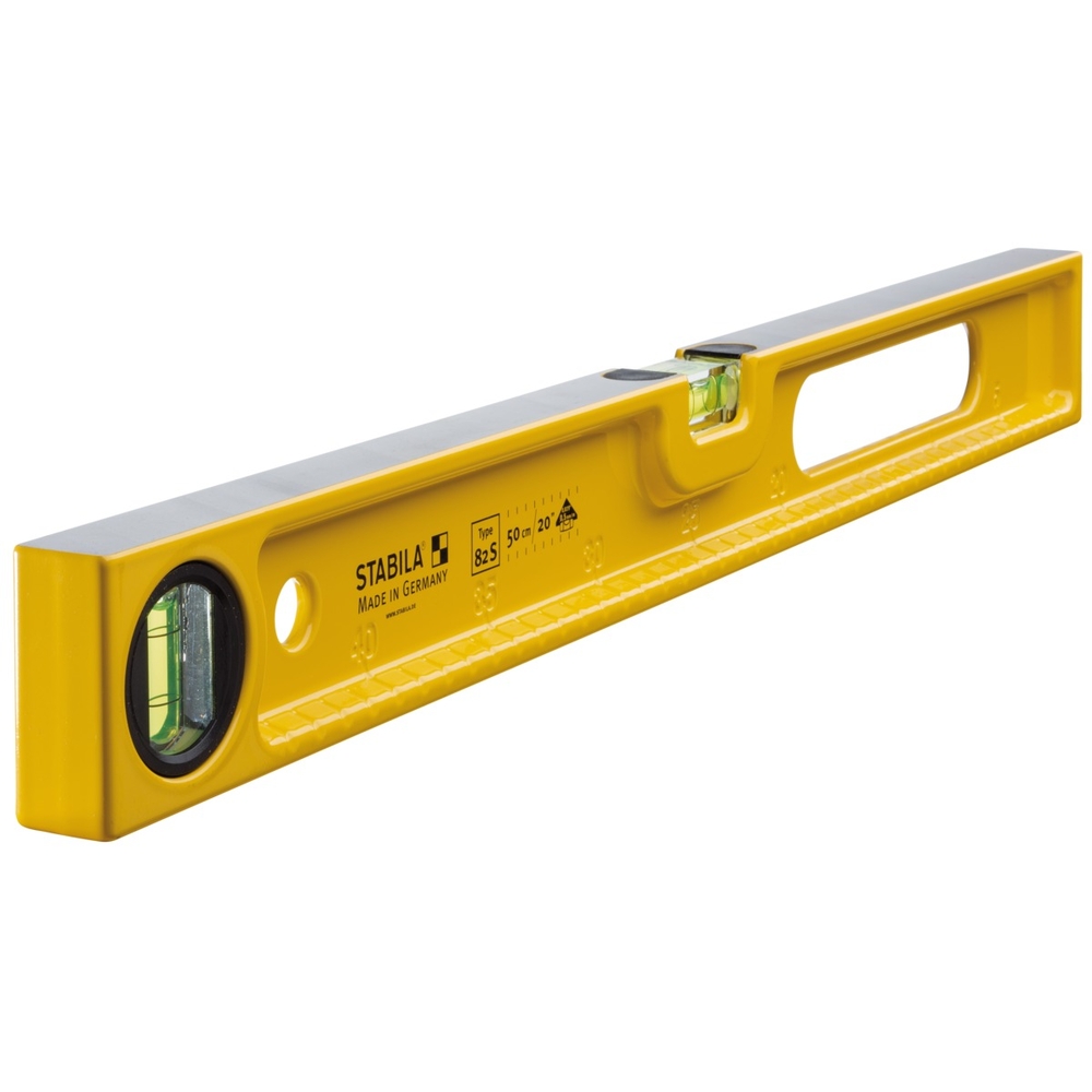 Niveau à bulle STABILA Type 82 S, 50 cm, graduation résistante à l’usure - 02594