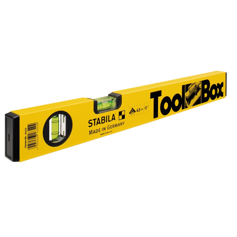 Niveau à bulle STABILA TOOLBOX, 43 cm - 16320