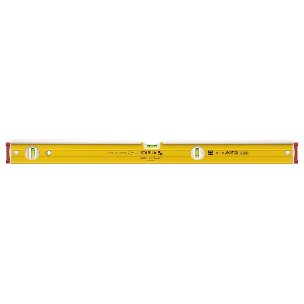 Niveau à bulle STABILA type 96-2 K, 81 cm, avec protection intégrée contre les coups - 16403