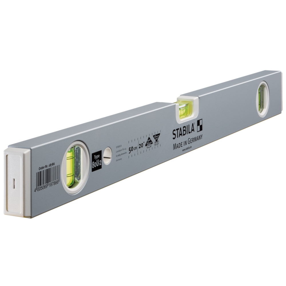 Niveau à bulle STABILA Type 80 U-2, 50 cm - 18786