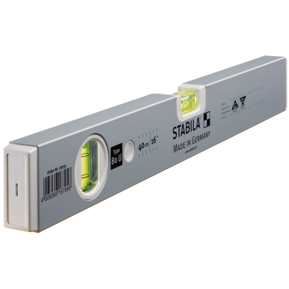 Niveau à bulle STABILA Type 80 U, 40 cm - 18795