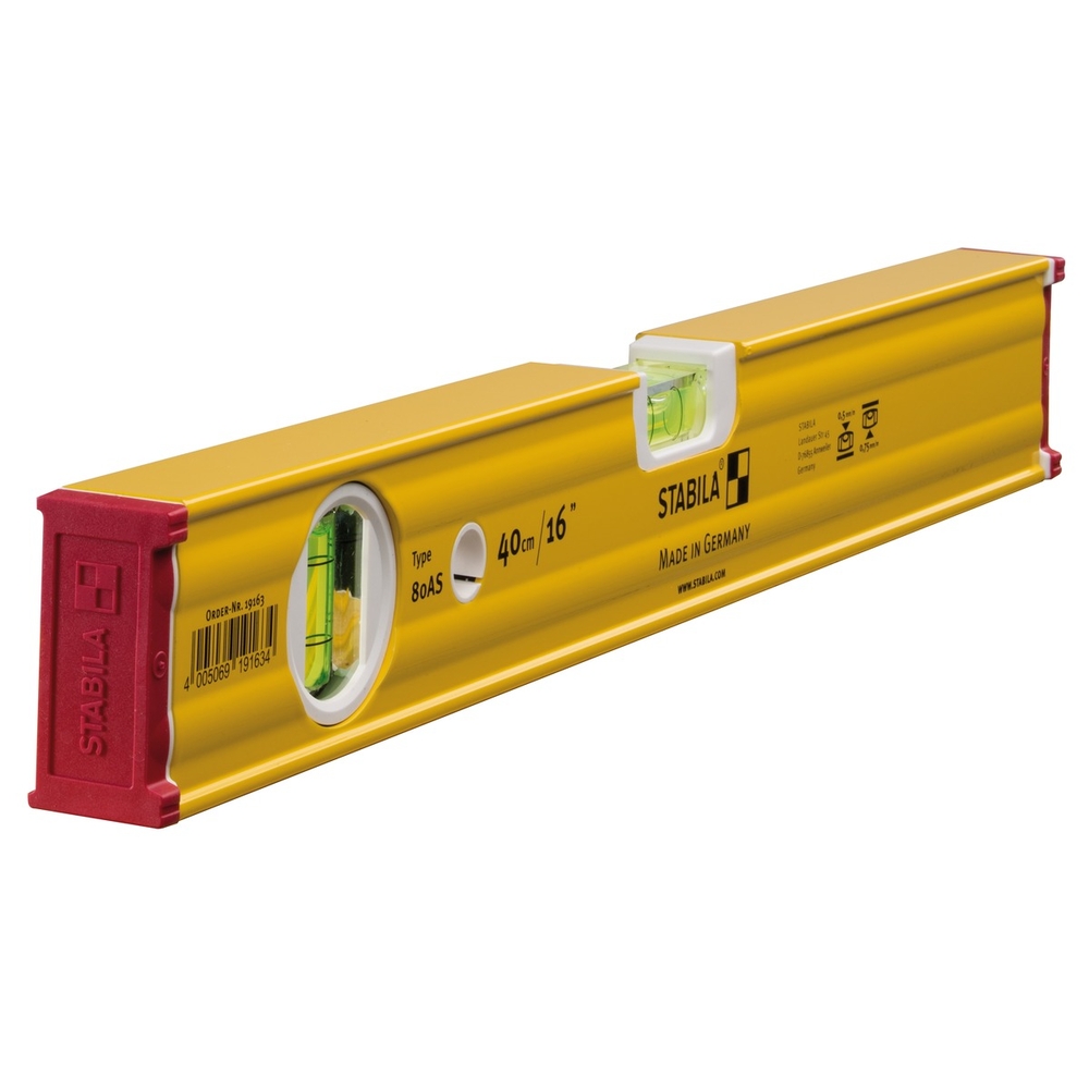 Niveau à bulle STABILA type 80 AS, 40 cm - 19163