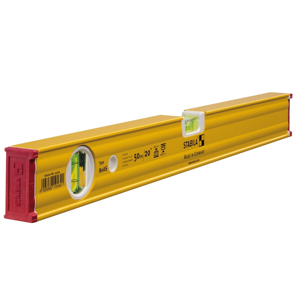 Niveau à bulle STABILA type 80 AS, 50 cm - 19164