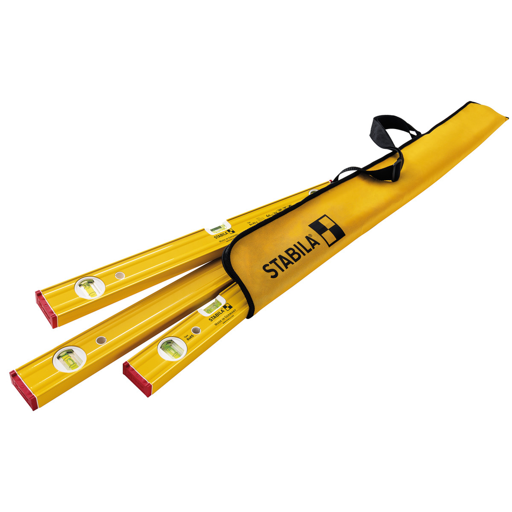 Set de niveaux à bulle STABILA PRO 80 AS, 120 cm / 60 cm / 30 cm / Housse - 19714