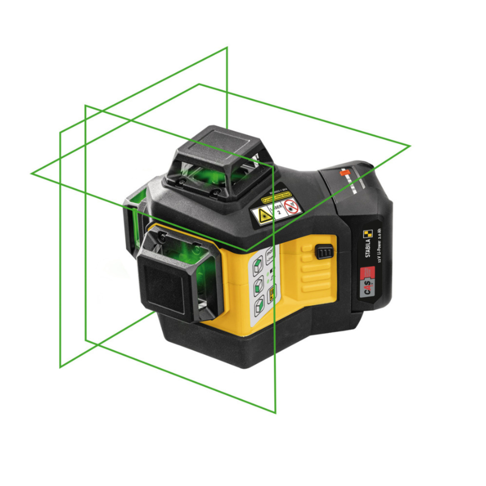 Laser multiligne STABILA LAX 600 G - Ligne verte - système 12 V - Avec batterie, et chargeur - 19797