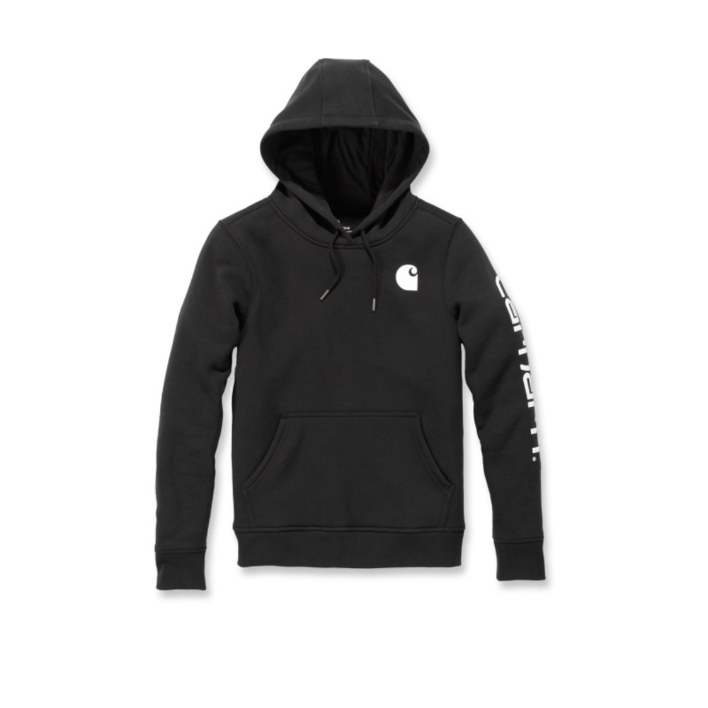 Sweat Femme LOGO SLEEVE GRAPHIC HOODED Noir - 001 - CARHARTT - 102791