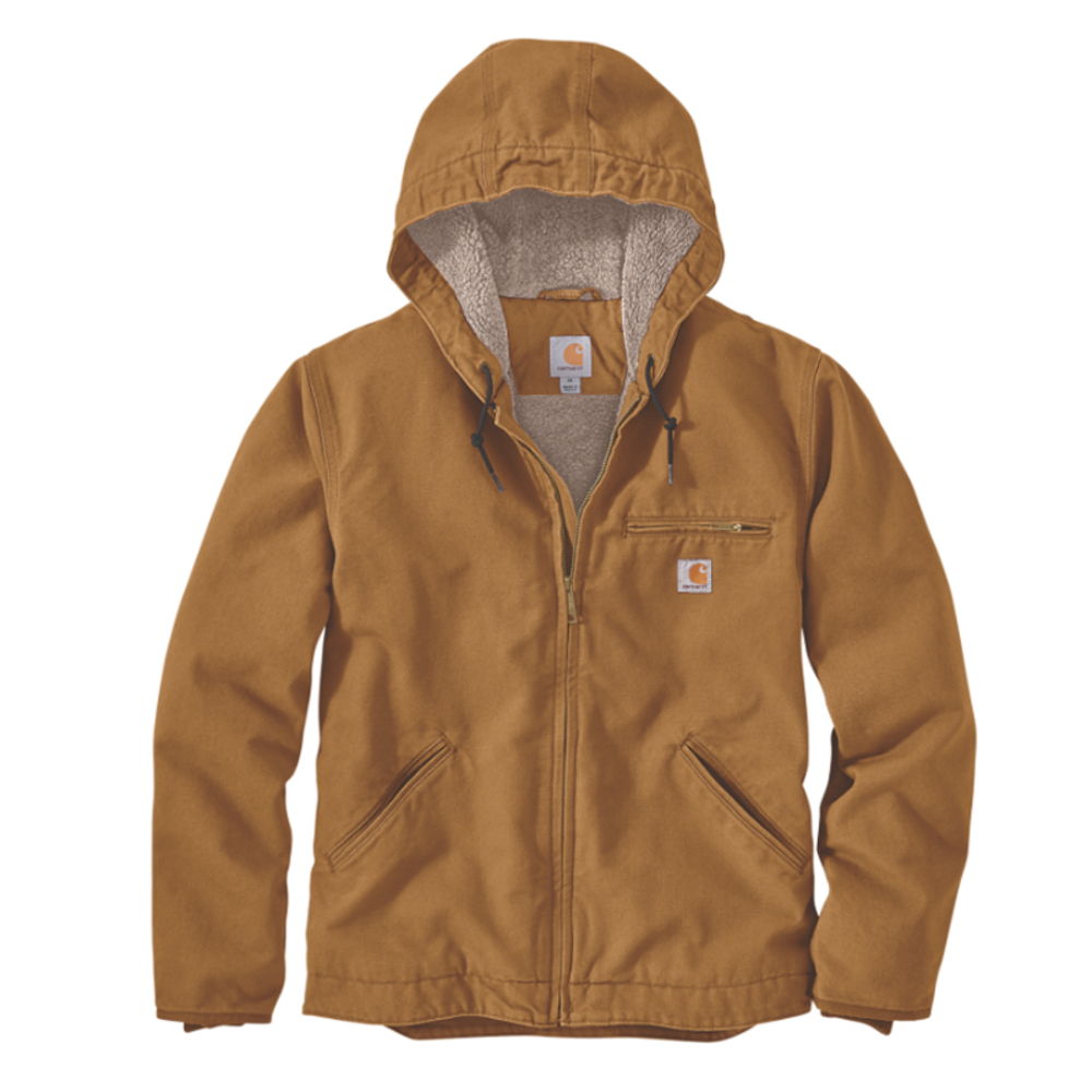 Blouson WASHED DUCK Doublé Sherpa Marron BRN - CARHARTT - 104392