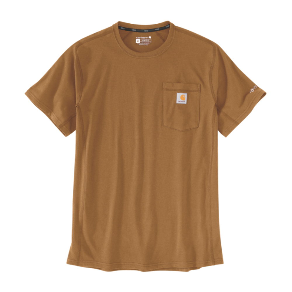 T-shirt Force Pocket Manches Courtes Marron BRN - CARHARTT - 106652