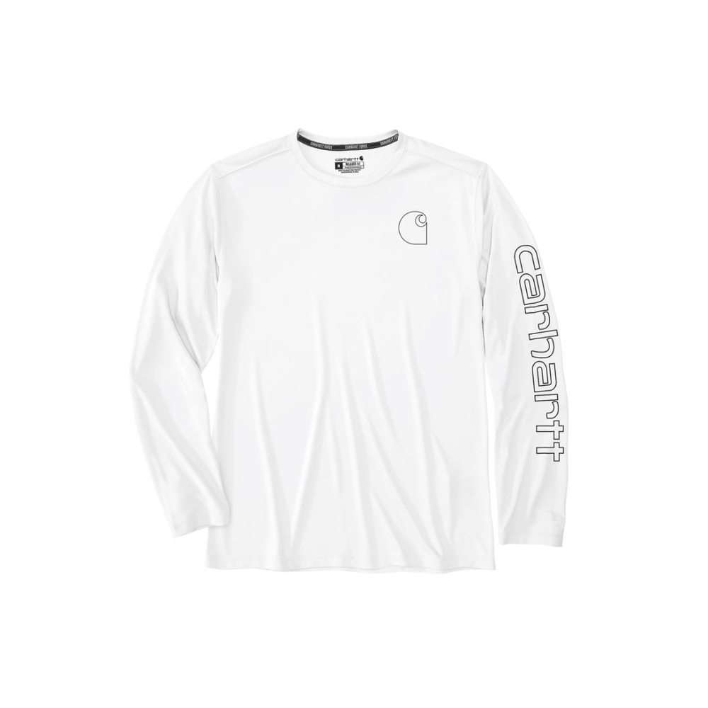 T-shirt Force Sun Defender Manches Longues - Blanc WHT - CARHARTT - 107202