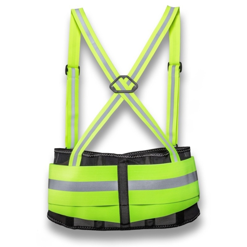 CEINTURE DE MAINTIEN DORSAL HAUTE VISIBILITÉ L - Blanc/Jaune YEL - KNEETEK - BR110