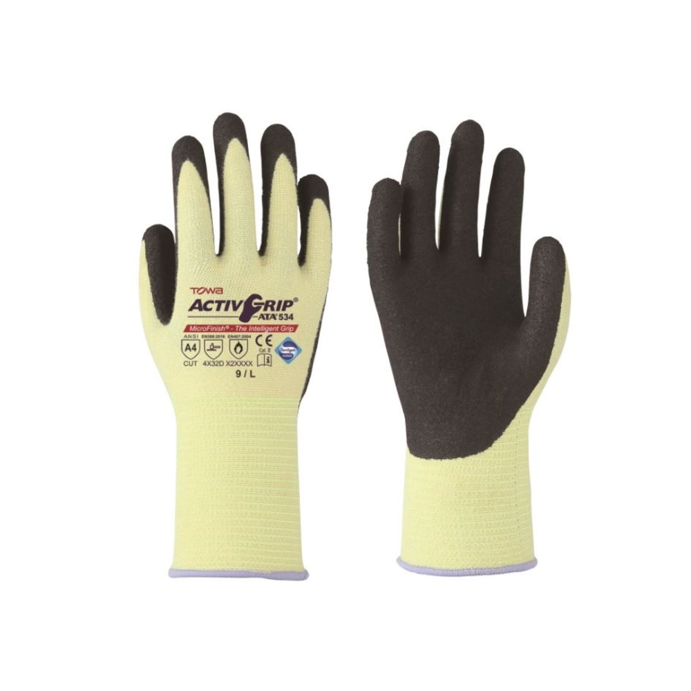 Gant Activ Grip ATA - Blanc/Jaune YEL - TOWA - AG534
