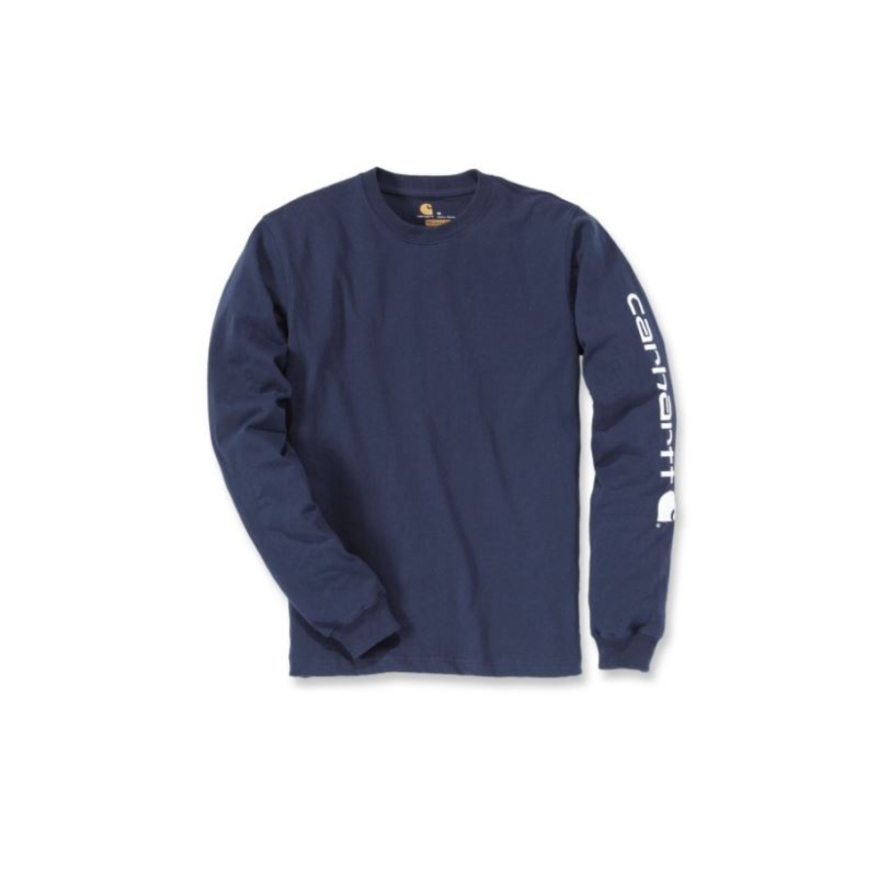T-shirt Sleeve Logo Manches Longues - Bleu 412 - CARHARTT - EK231