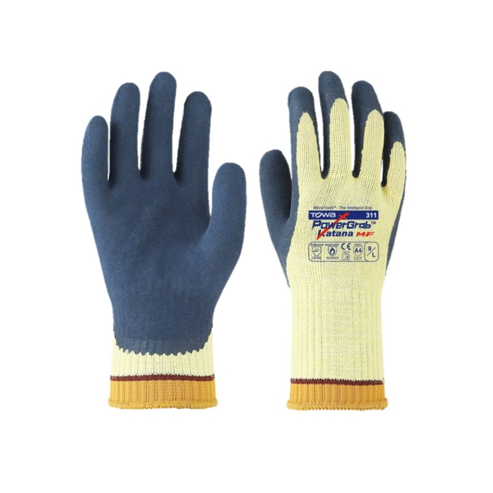 Gant Powergrab Katana MF - Blanc/Jaune YEL - TOWA - PG311