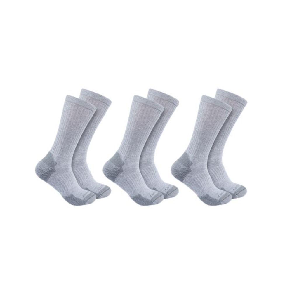 Chaussettes hautes COTTON BLEND CREW (3PAIRES) Gris - CARHARTT - SC6203M