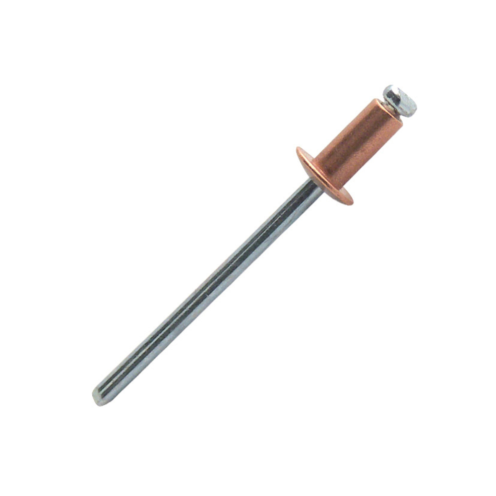 500 rivets standards à cuivre/acier à tête plate à Ø3x8mm - SCELL-IT - CCD3008