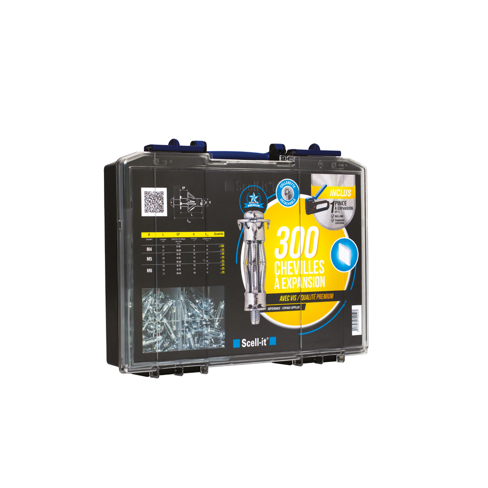coffret de 300 chevilles métalliques à expansion premium - SCELL-IT - COF002-SPPLUS
