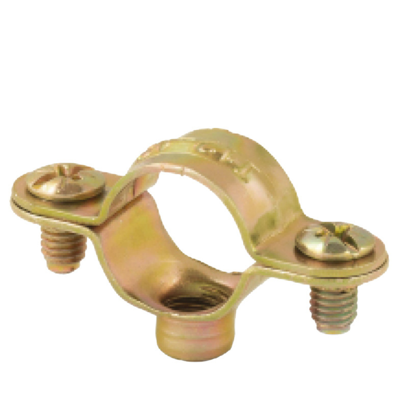 Collier de plomberie simple standard ATLAS acier zingué jaune D10  - Lot de 100 SCELL-IT - CS10-J