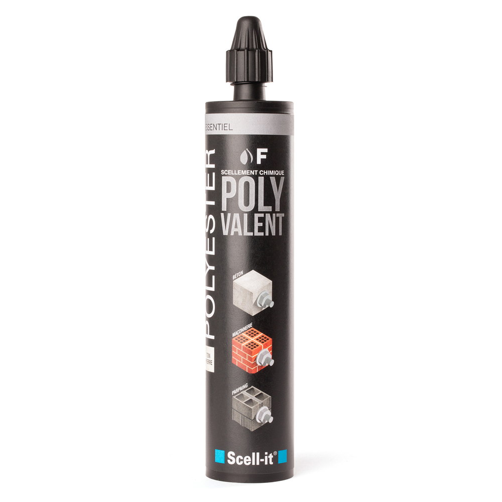 Cartouche 300ml résine polyester polyvalente - 1 ATE - ton blanc - SCELL-IT - F300
