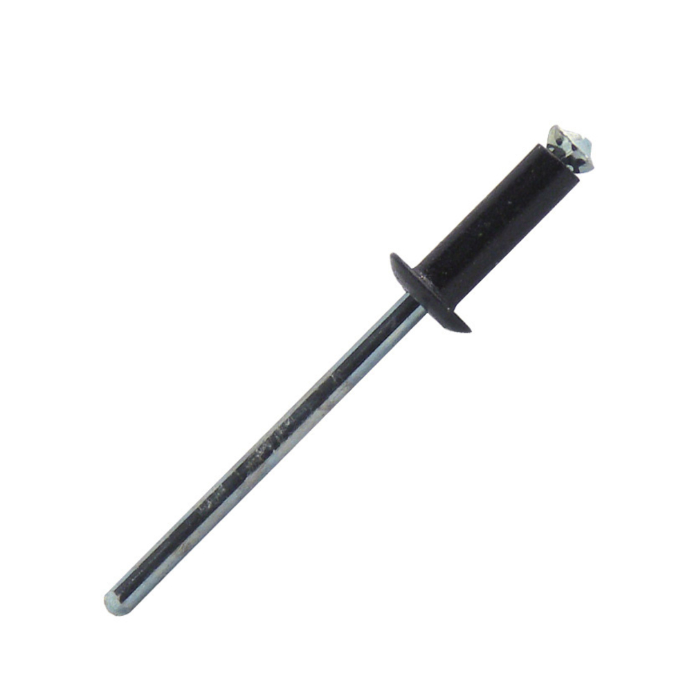 250 rivets éclatés à aluminium/acier à tête plate à RAL9005 à Ø4,8x12mm - SCELL-IT - PBD4812
