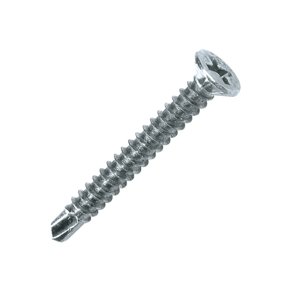 1000 vis autop. pour menuiserie PVC - acier zingué blanc - tf 120° - Ø3,9x19mm - SCELL-IT - PVCFB39019