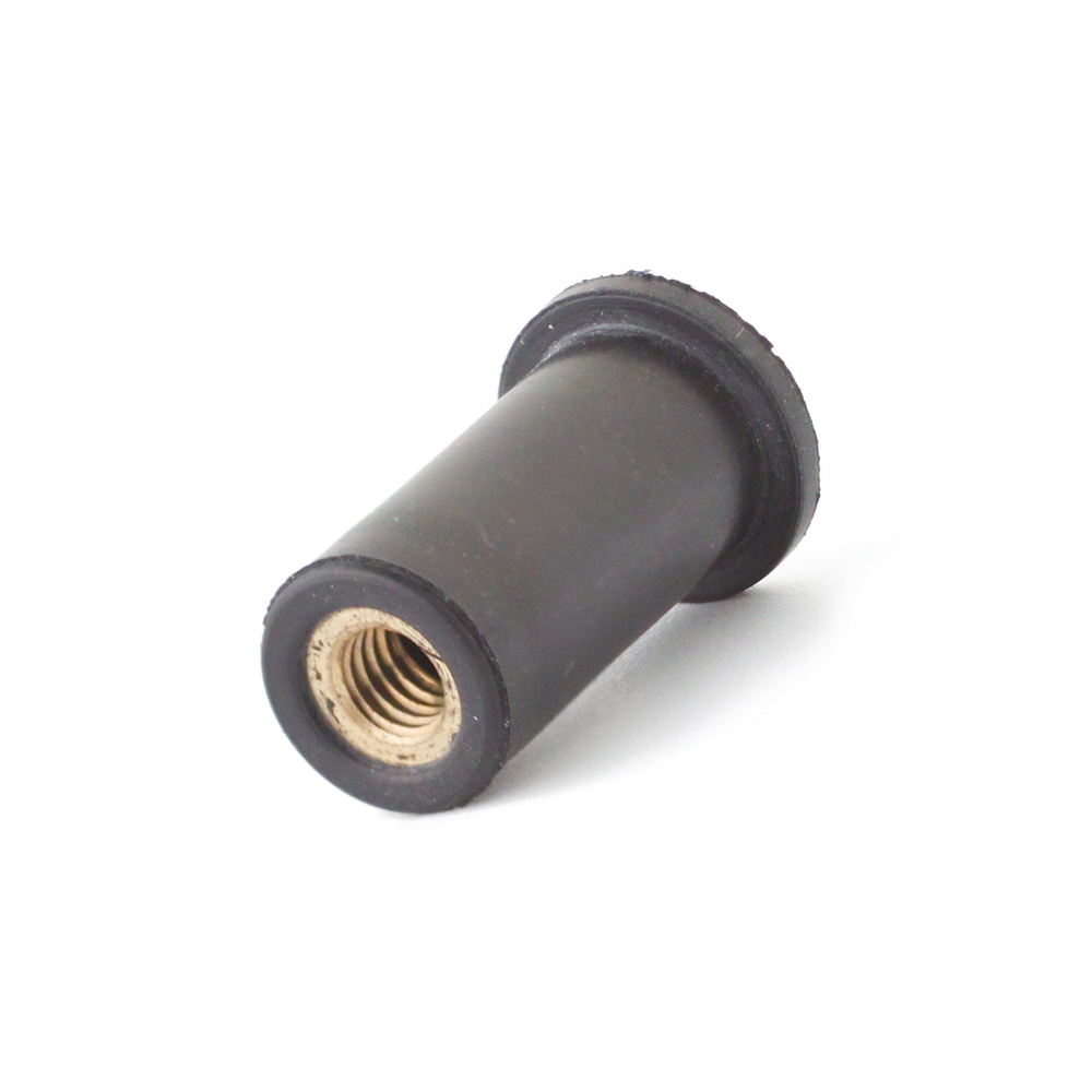 50 écrous EPDM avec insert laiton à tête plate à M6x26,7mm - SCELL-IT - RN0625