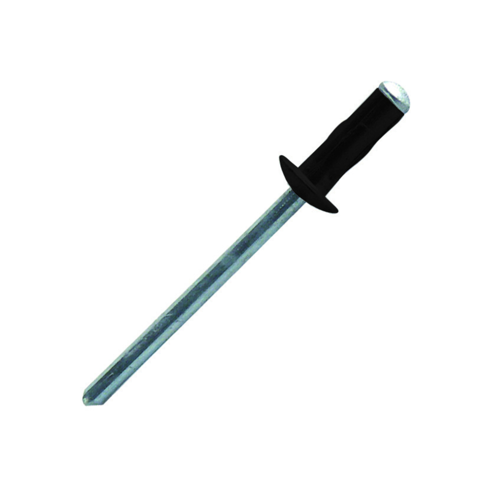 500 rivets multi-serrage à aluminium/acier à tête plate à RAL9005 à Ø4,8x15,1mm - SCELL-IT - UBD4815-BC