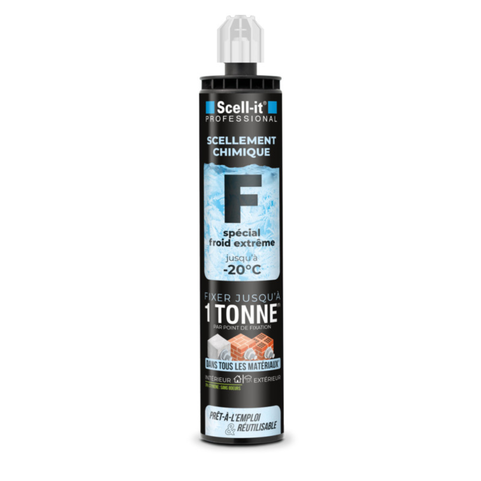 Résine de scellement chimique vinylester 300 ml sans styrène spécial froid SCELL-IT - W-PRO300-PRO