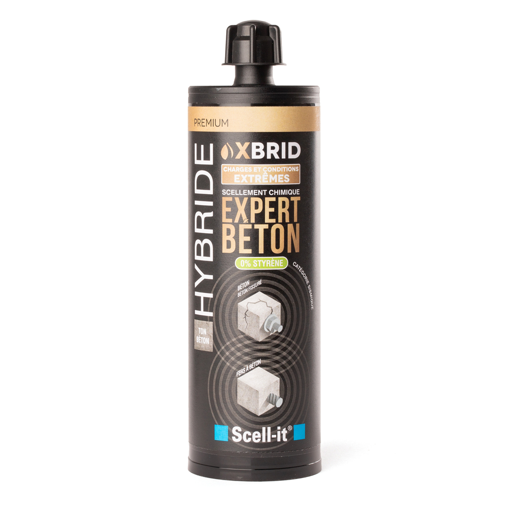 Scellement chimique hybride haute résistance, application sismique - SCELL-IT - X-BRID420
