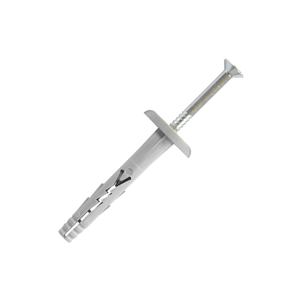 100 chevilles à frapper tête large - clou acier zingué - Ø8x45mm - SCELL-IT - YZPX8045-BC