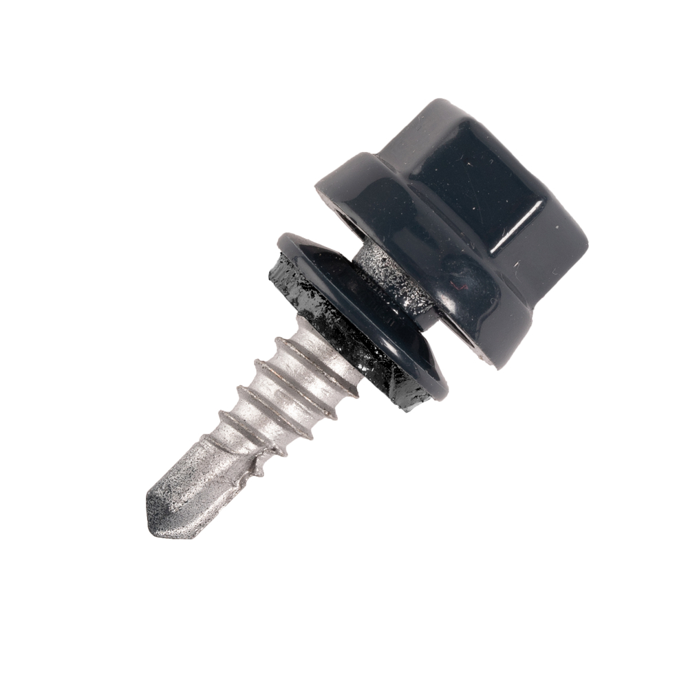100 Vis bac acier - couturage - TH12-6,3x22mm- RAL9010 - SCELL-IT - ZTCR-63022-9010