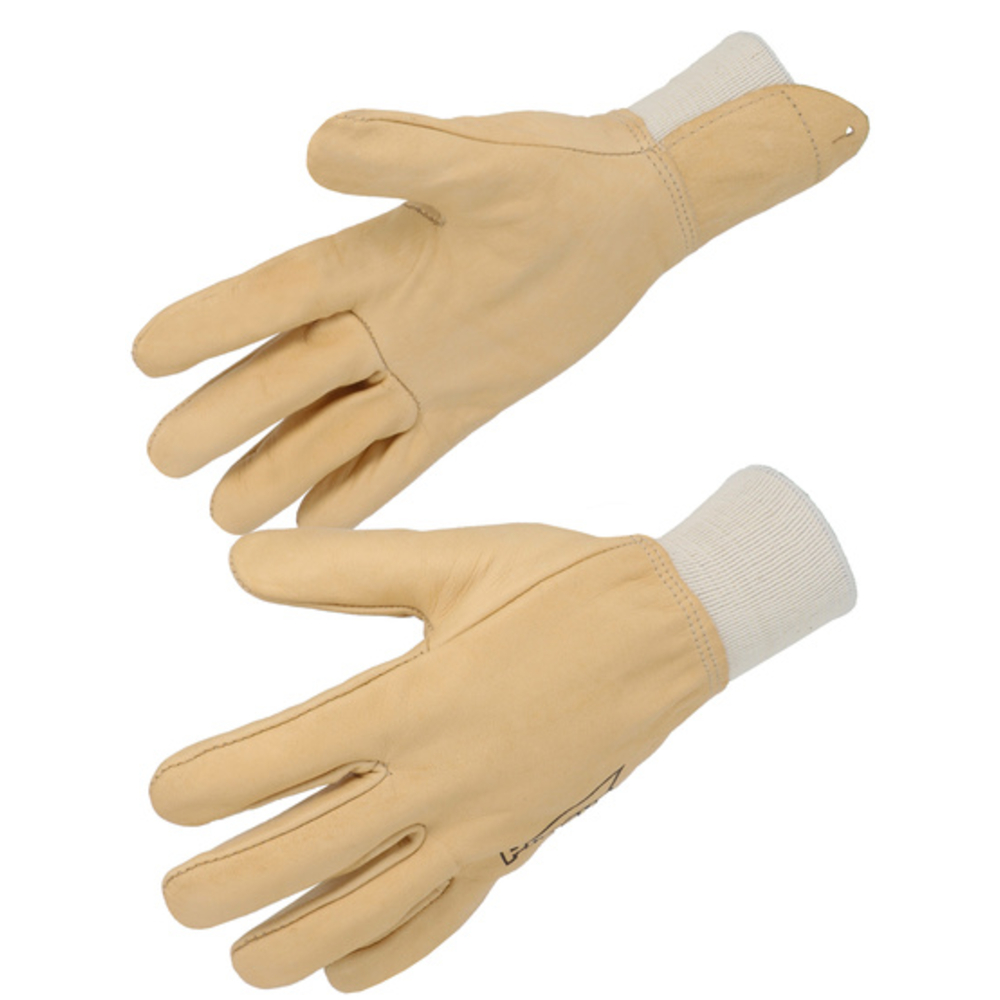 Gant tout fleur de bovin beige Protège-artère en cuir - SINGER - 50EFBBC