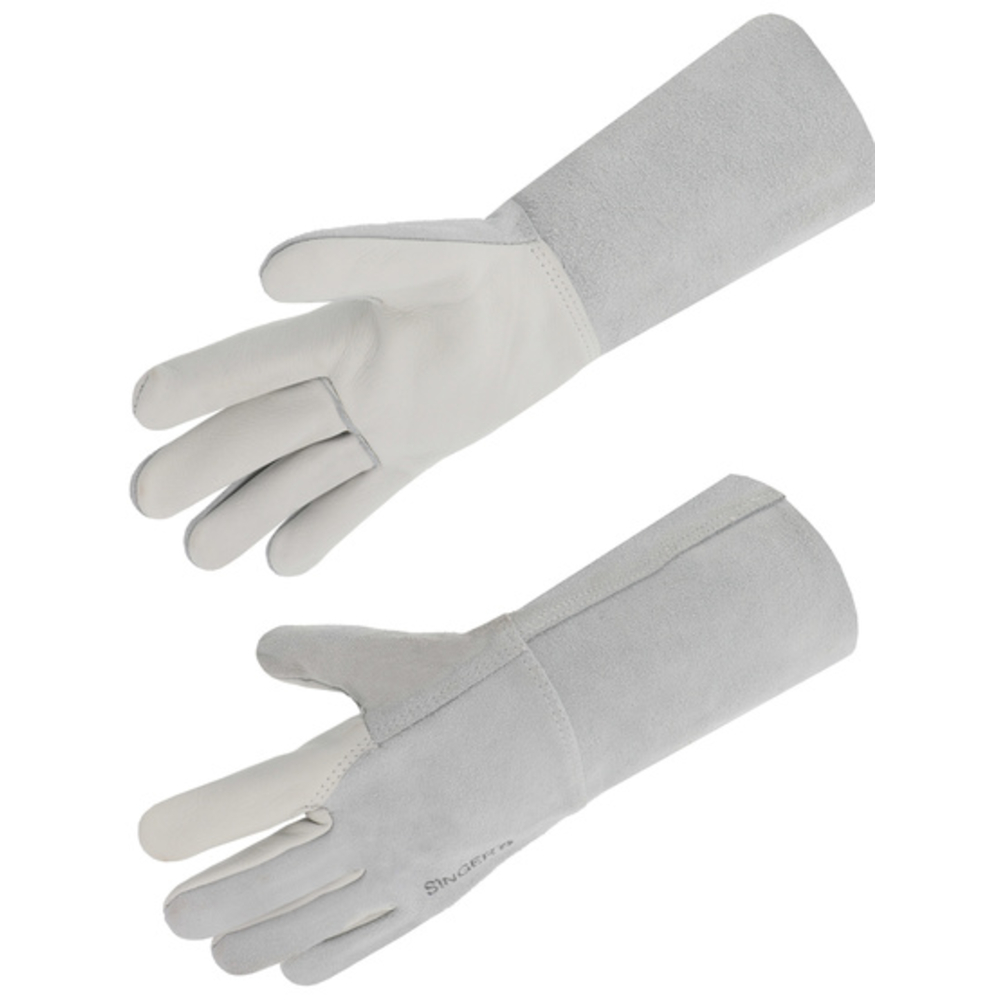 Gant paume fleur bovin Dos croûte Manchette croûte 15 cm T10 - SINGER - 51GS15