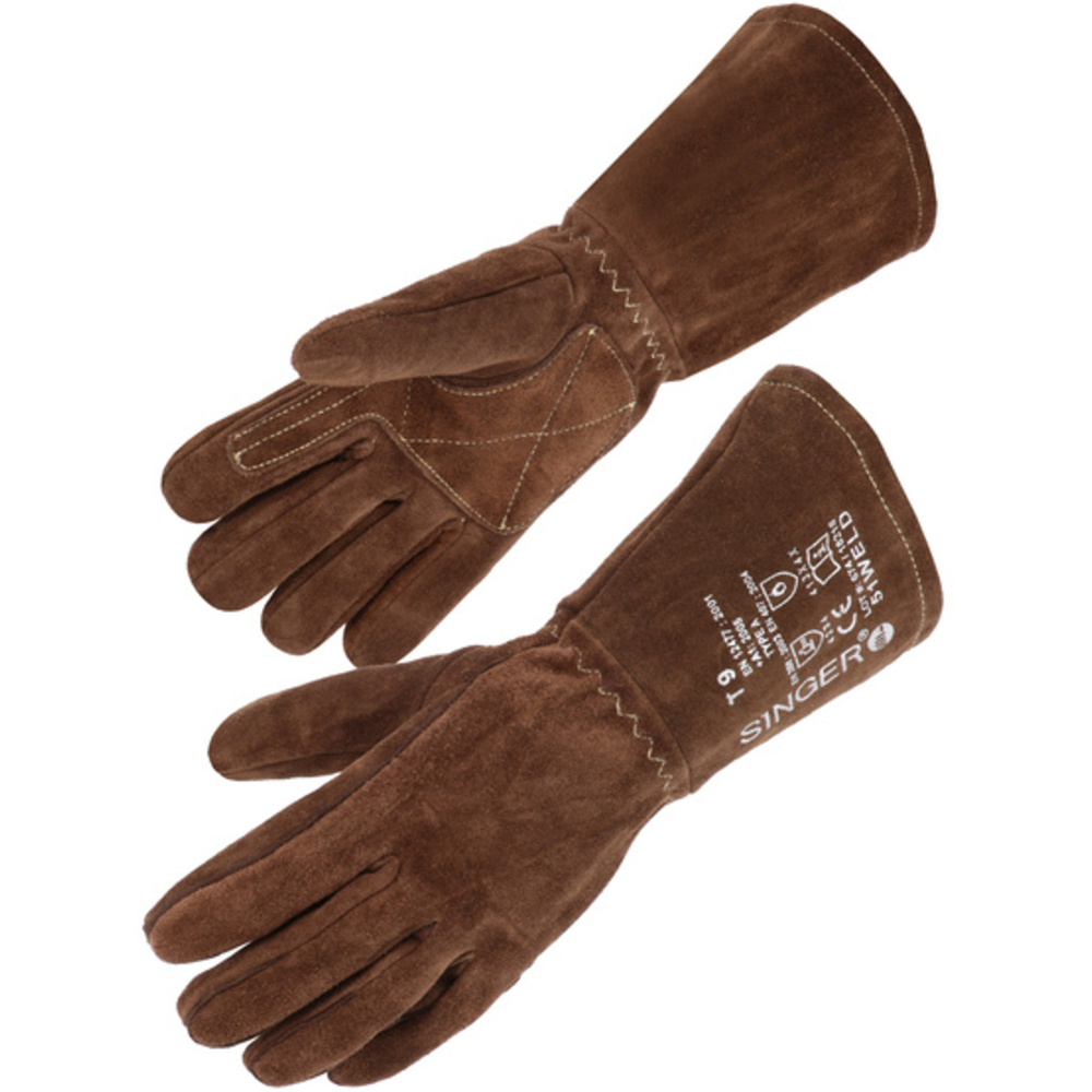 Gant tout croûte de bovin Renforcé Cousu fil para-aramide - SINGER - 51WELD