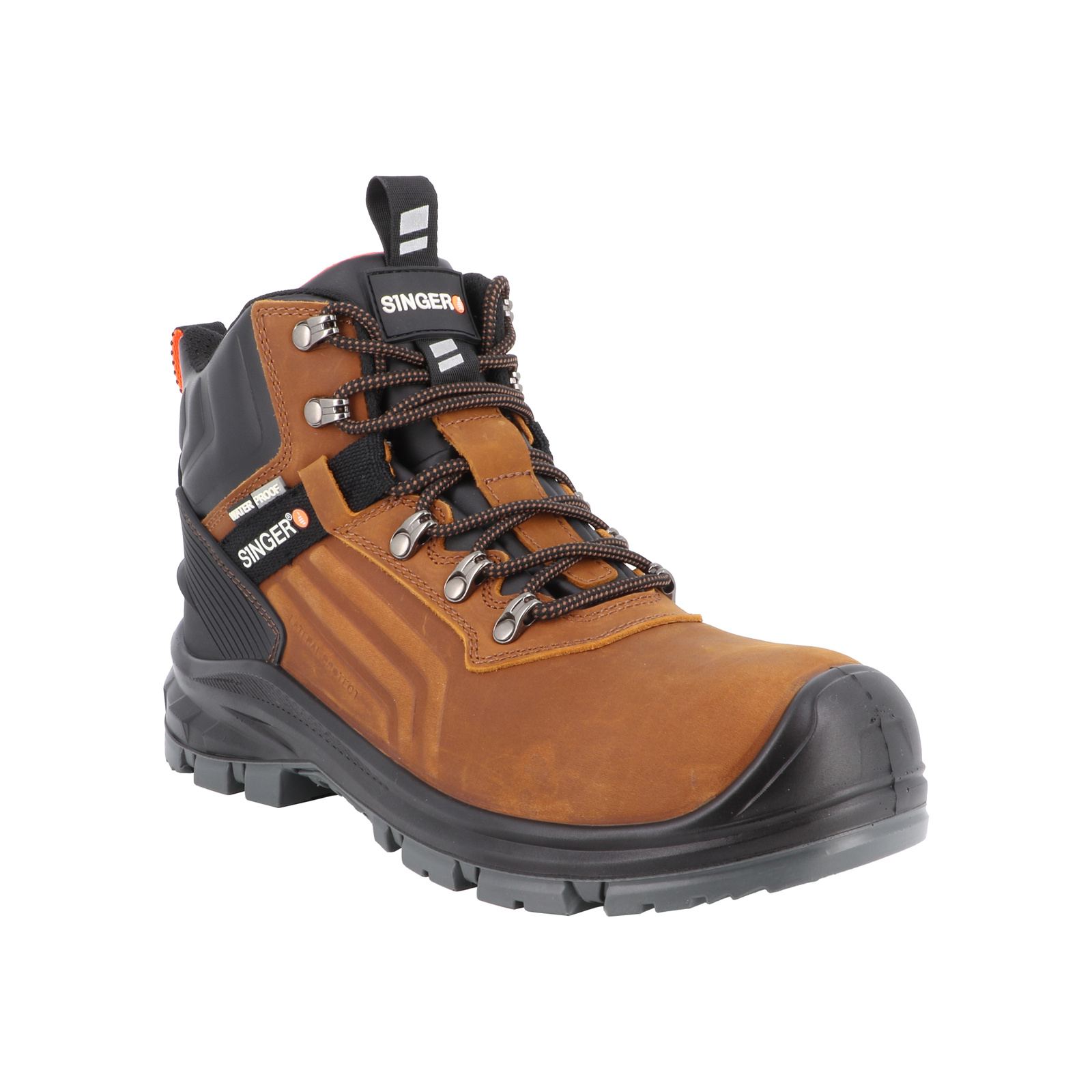 Chaussure haute de sécurité cuir marron S7S FO SR LG SC - SINGER - ABISS