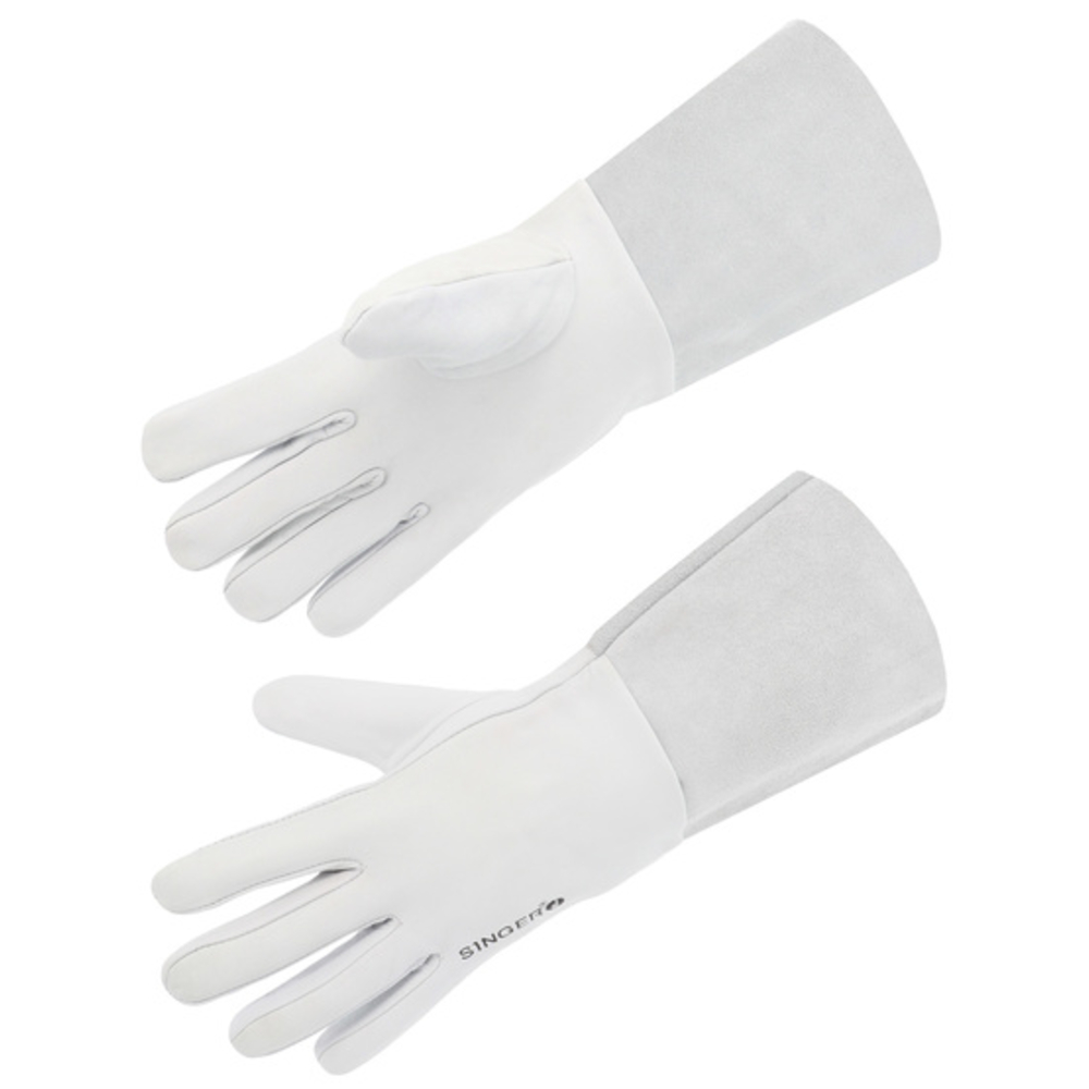 Gant tout fleur d'agneau Manchette croûte bovin de 14 cm - SINGER - AGN106
